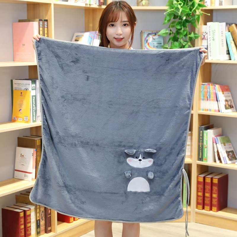 くまちゃんモザイクニットブランケット