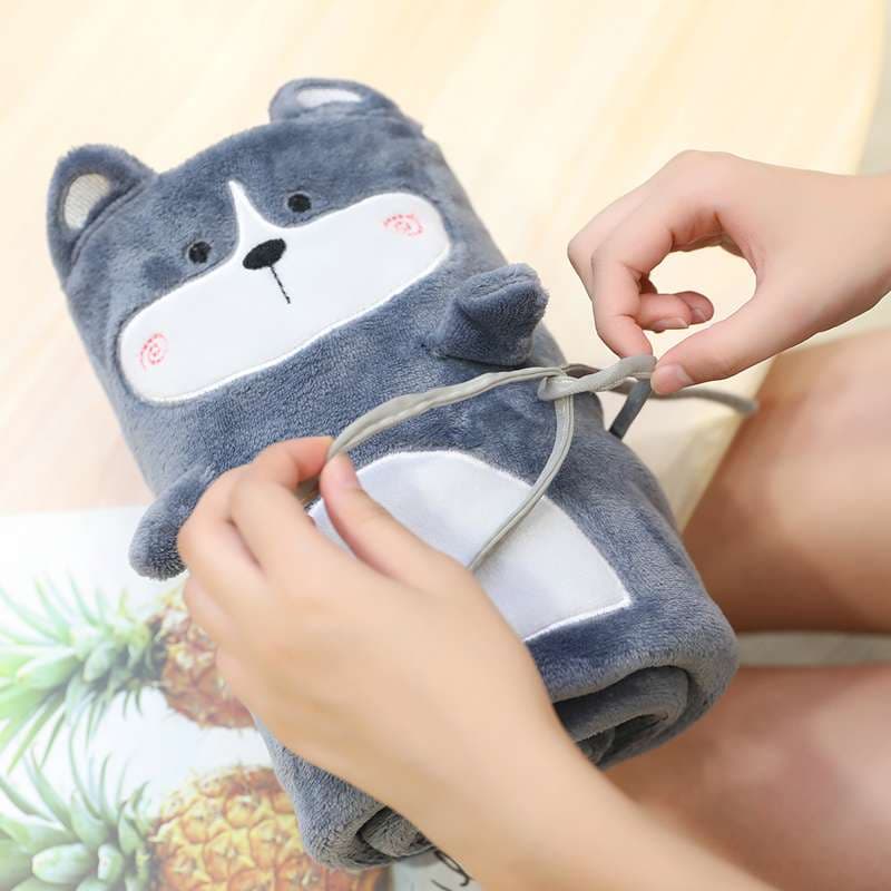 くまちゃんモザイクニットブランケット