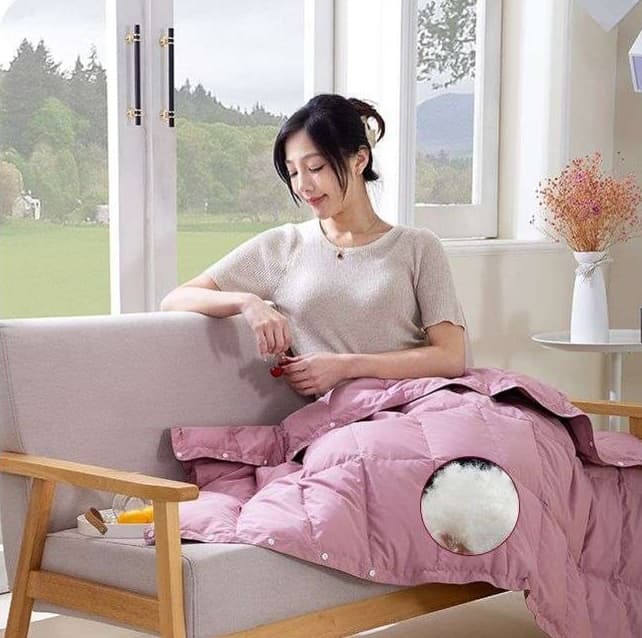 北欧風 ニット模様のあたたかブランケット