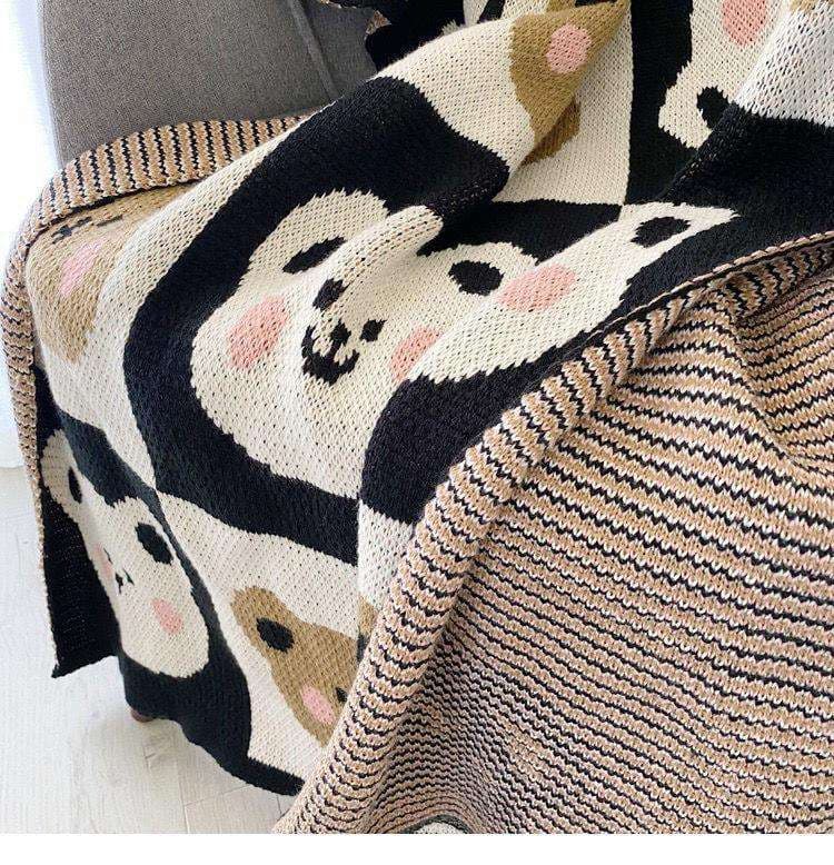 ねこちゃんモチーフのあったかお昼寝ブランケット