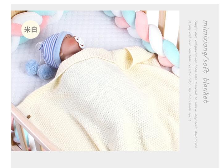 ブランケット かわいい赤ちゃん用編み毛布　子供向け膝掛け毛布