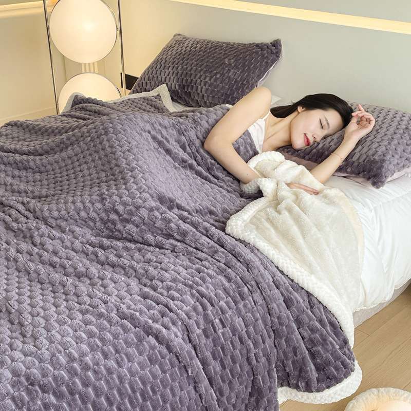 ブランケット  幾何学模様のフリンジ付きソファカバー