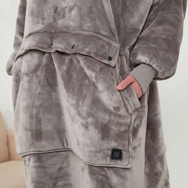 ブランケット  ふわもこ着る毛布 フード付きポンチョ