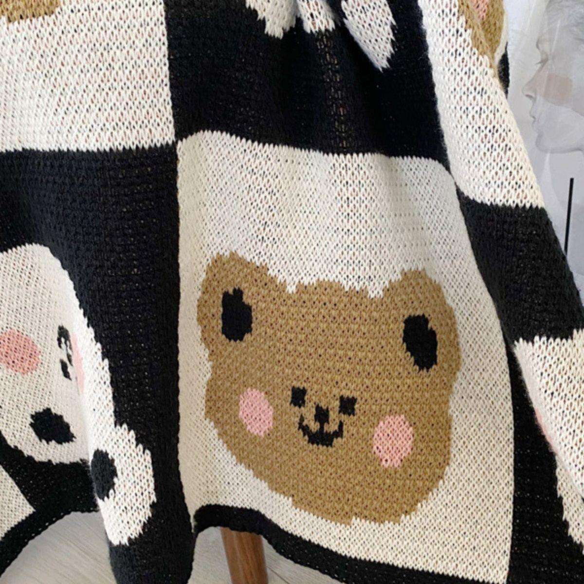 ねこちゃんモチーフのあったかお昼寝ブランケット