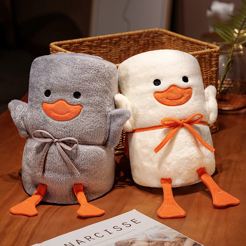 ふわもこあひる羽織ブランケット
