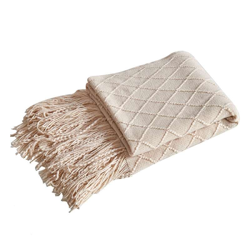 柔らかストライプブランケット