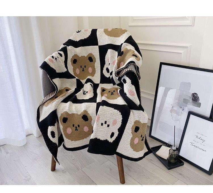 ねこちゃんモチーフのあったかお昼寝ブランケット