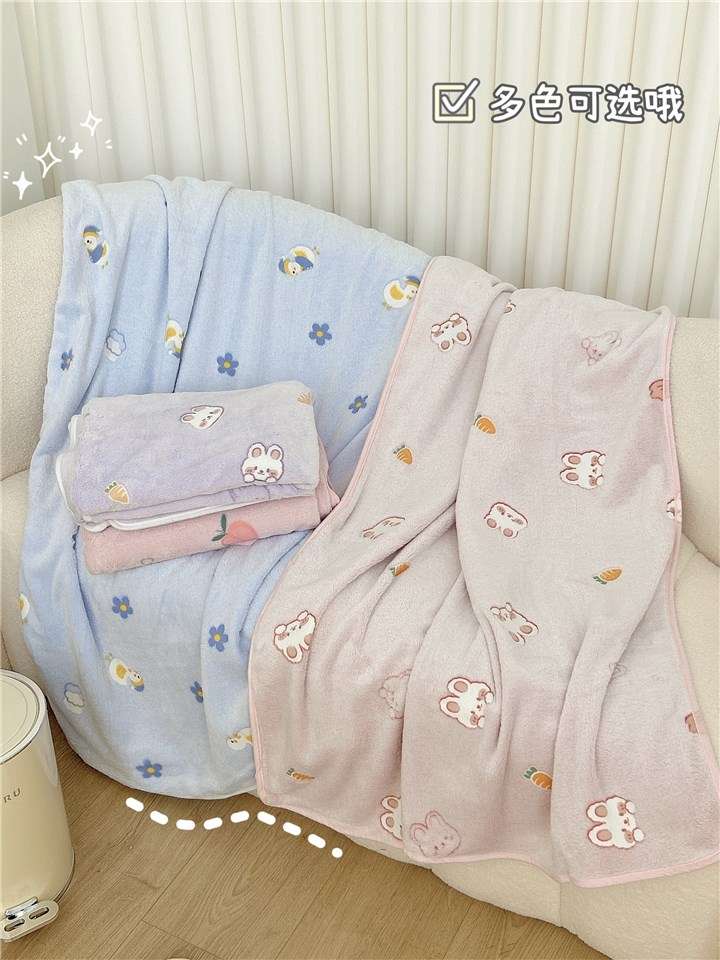 ふわもこ波紋コーデュロイブランケット