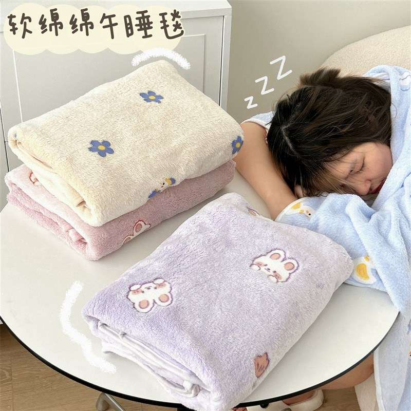 ふわもこ波紋コーデュロイブランケット